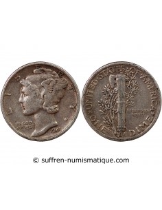 USA - 10 CENTS ARGENT "Mercury Dime" 1941 PHILADELPHIE
