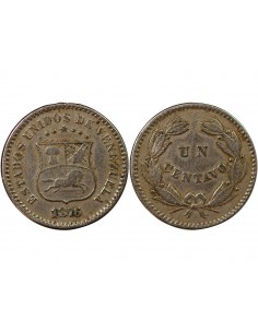VENEZUELA - 1 CENTAVO 1876 2