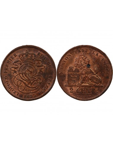 BELGIQUE, LEOPOLD Ier - 2 CENTIMES 1835