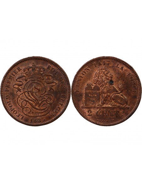 BELGIQUE, LEOPOLD Ier - 2 CENTIMES 1835
