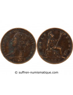 GRANDE-BRETAGNE, VICTORIA - HALF PENNY 1862