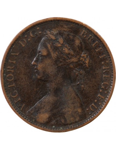 GRANDE-BRETAGNE, VICTORIA - HALF PENNY 1876