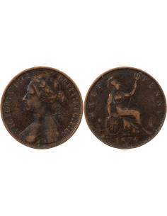 GRANDE-BRETAGNE, VICTORIA - HALF PENNY 1876 2