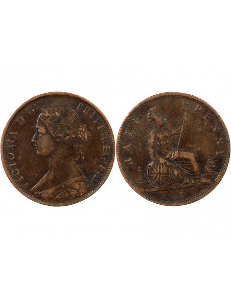 GRANDE-BRETAGNE, VICTORIA - HALF PENNY 1861