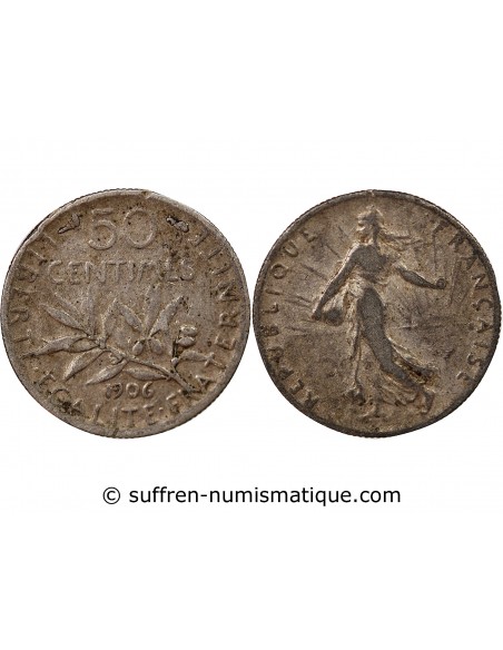SEMEUSE - 50 CENTIMES ARGENT 1906