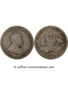 AUSTRALIE, EDOUARD VII - FLORIN ARGENT 1910