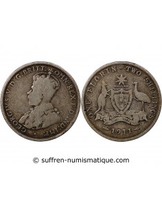 AUSTRALIE, GEORGE V - FLORIN ARGENT 1911