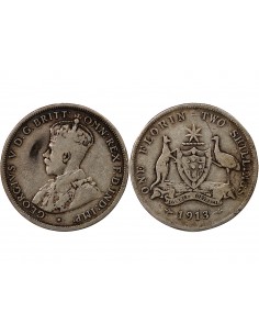 AUSTRALIE, GEORGE V - FLORIN ARGENT 1913 2