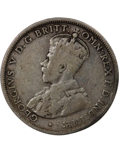 AUSTRALIE, GEORGE V - FLORIN ARGENT 1915 H HEATON