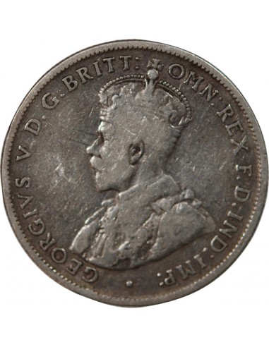 AUSTRALIE, GEORGE V - FLORIN ARGENT 1916 M MELBOURNE