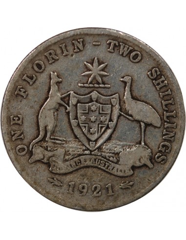 AUSTRALIE, GEORGE V - FLORIN ARGENT 1921
