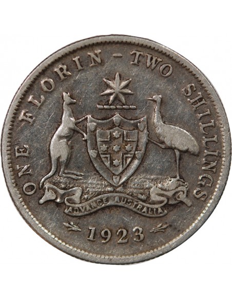 AUSTRALIE, GEORGE V - FLORIN ARGENT 1923