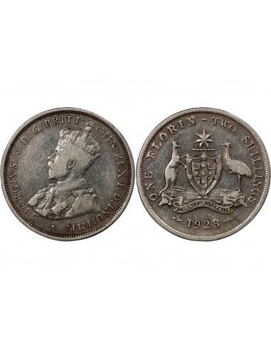AUSTRALIE, GEORGE V - FLORIN ARGENT 1923
