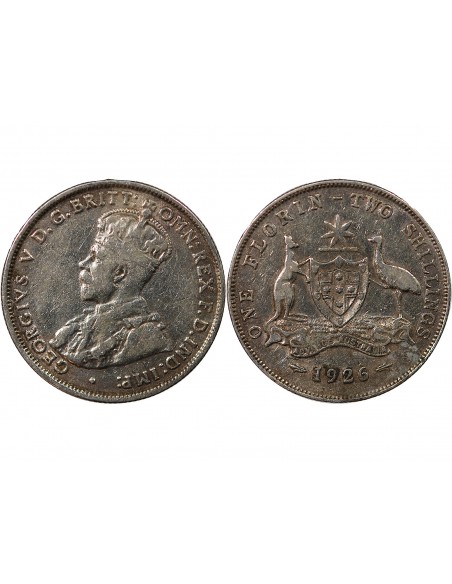 AUSTRALIE, GEORGE V - FLORIN ARGENT 1926