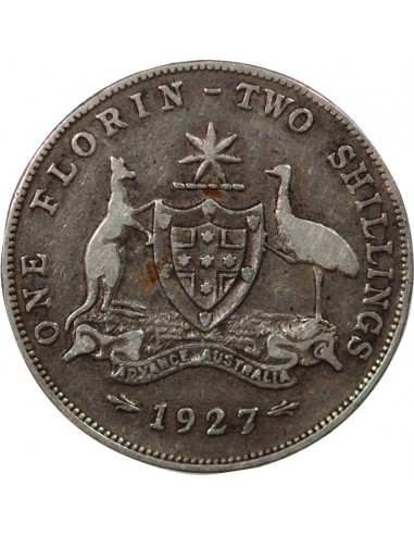 AUSTRALIE, GEORGE V - FLORIN ARGENT 1927