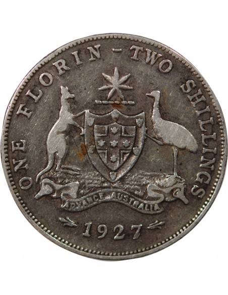 AUSTRALIE, GEORGE V - FLORIN ARGENT 1927