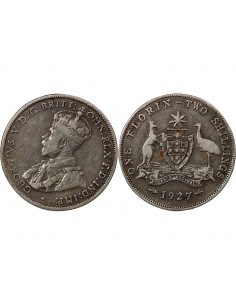 AUSTRALIE, GEORGE V - FLORIN ARGENT 1927 2