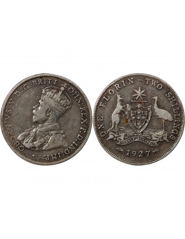 AUSTRALIE, GEORGE V - FLORIN ARGENT 1927