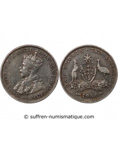 AUSTRALIE, GEORGE V - FLORIN ARGENT 1934