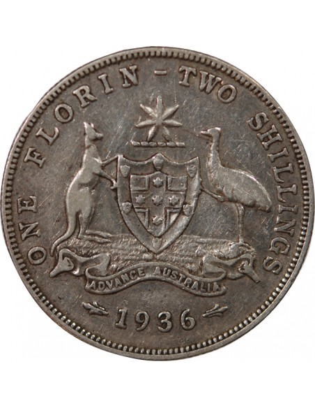 AUSTRALIE, GEORGE V - FLORIN ARGENT 1936