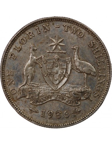 AUSTRALIE, GEORGE V - FLORIN ARGENT 1936