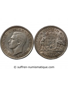 AUSTRALIE, GEORGE VI - FLORIN ARGENT 1943 MELBOURNE