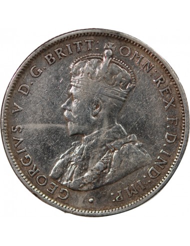 AUSTRALIE, GEORGE V - FLORIN ARGENT 1918 M MELBOURNE