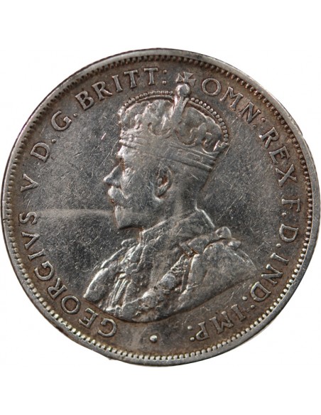 AUSTRALIE, GEORGE V - FLORIN ARGENT 1918 M MELBOURNE