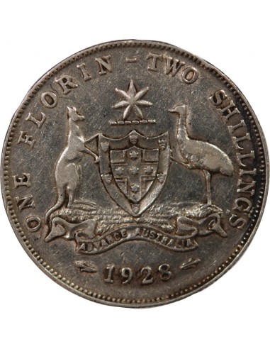AUSTRALIE, GEORGE V - FLORIN ARGENT 1928