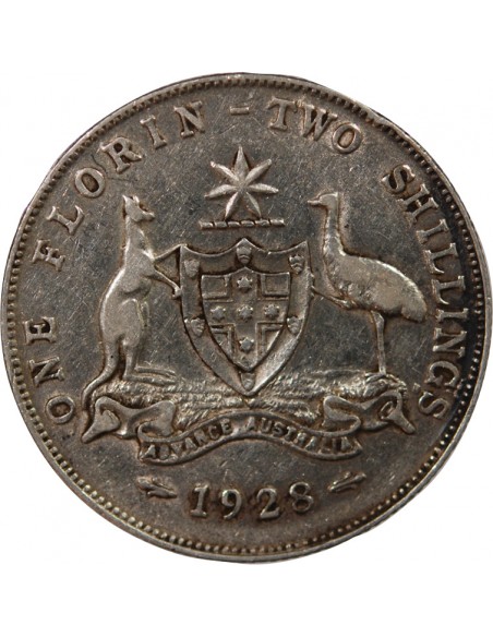 AUSTRALIE, GEORGE V - FLORIN ARGENT 1928
