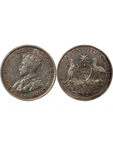 AUSTRALIE, GEORGE V - FLORIN ARGENT 1928
