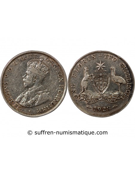 AUSTRALIE, GEORGE V - FLORIN ARGENT 1928