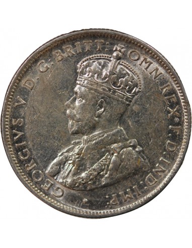 AUSTRALIE, GEORGE V - FLORIN ARGENT 1917 M MELBOURNE