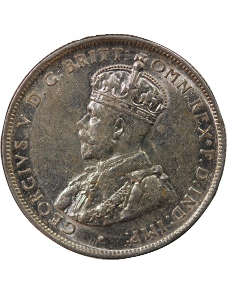 AUSTRALIE, GEORGE V - FLORIN ARGENT 1917 M MELBOURNE
