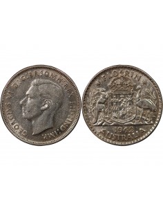 AUSTRALIE, GEORGE VI - FLORIN ARGENT 1942 MELBOURNE 2