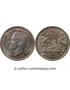 AUSTRALIE, GEORGE VI - FLORIN ARGENT 1942 MELBOURNE
