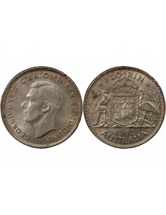 AUSTRALIE, GEORGE VI - FLORIN ARGENT 1942 MELBOURNE 2