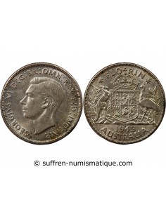 AUSTRALIE, GEORGE VI - FLORIN ARGENT 1943 S SAN FRANCISCO
