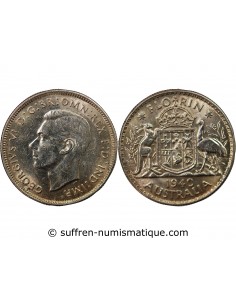 AUSTRALIE, GEORGE VI - FLORIN ARGENT 1940 MELBOURNE