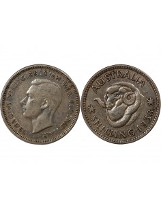 AUSTRALIE, GEORGE VI - SHILLING ARGENT 1938 2