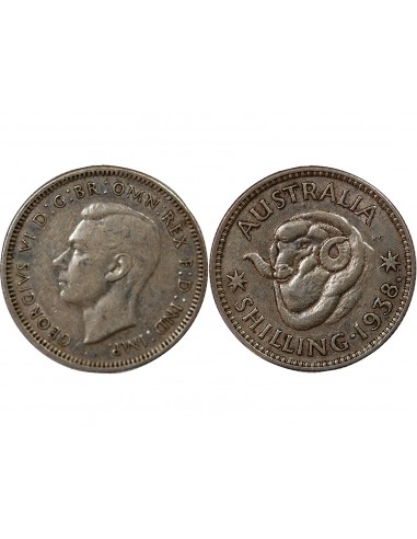 AUSTRALIE, GEORGE VI - SHILLING ARGENT 1938