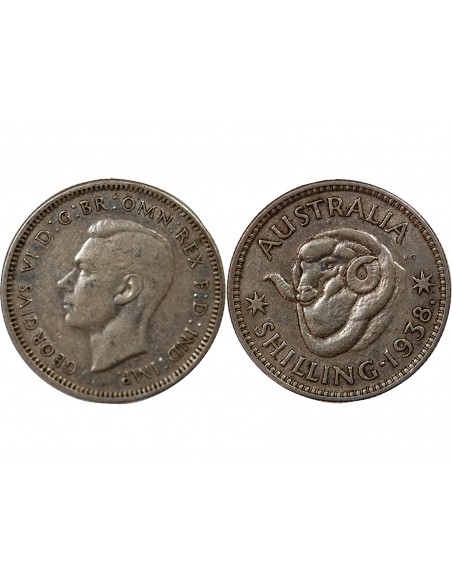 AUSTRALIE, GEORGE VI - SHILLING ARGENT 1938