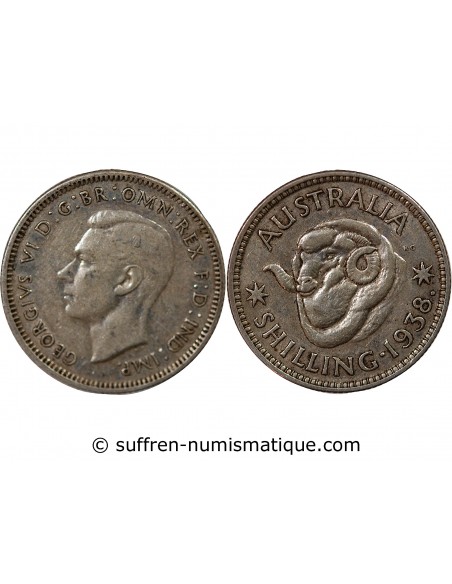 AUSTRALIE, GEORGE VI - SHILLING ARGENT 1938
