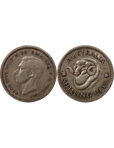 AUSTRALIE, GEORGE VI - SHILLING ARGENT 1938