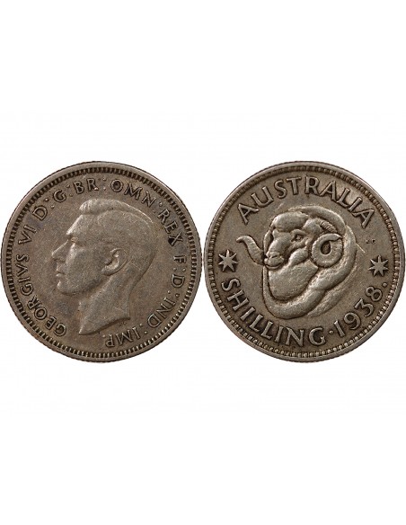 AUSTRALIE, GEORGE VI - SHILLING ARGENT 1938