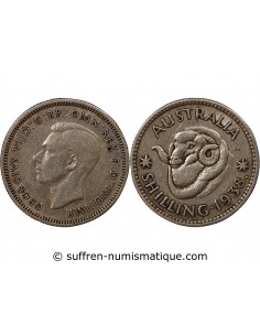 AUSTRALIE, GEORGE VI - SHILLING ARGENT 1938