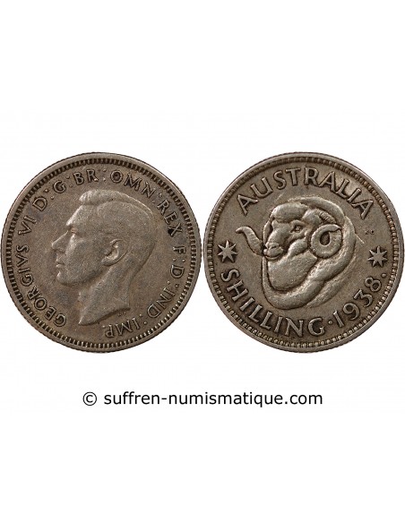 AUSTRALIE, GEORGE VI - SHILLING ARGENT 1938
