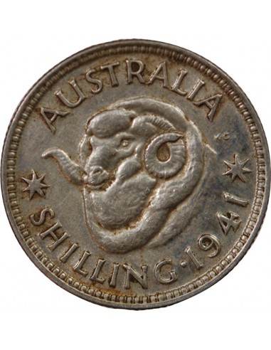AUSTRALIE, GEORGE VI - SHILLING ARGENT 1941