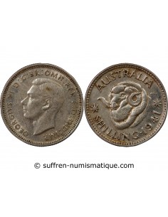 AUSTRALIE, GEORGE VI - SHILLING ARGENT 1941