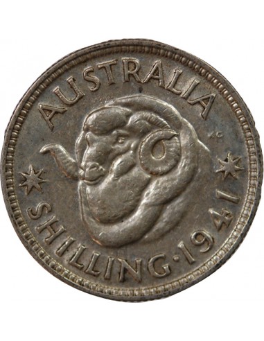 AUSTRALIE, GEORGE VI - SHILLING ARGENT 1941